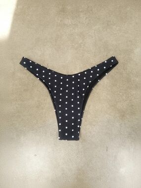 Source Unknown Black Polka Dot Bikini Bottoms